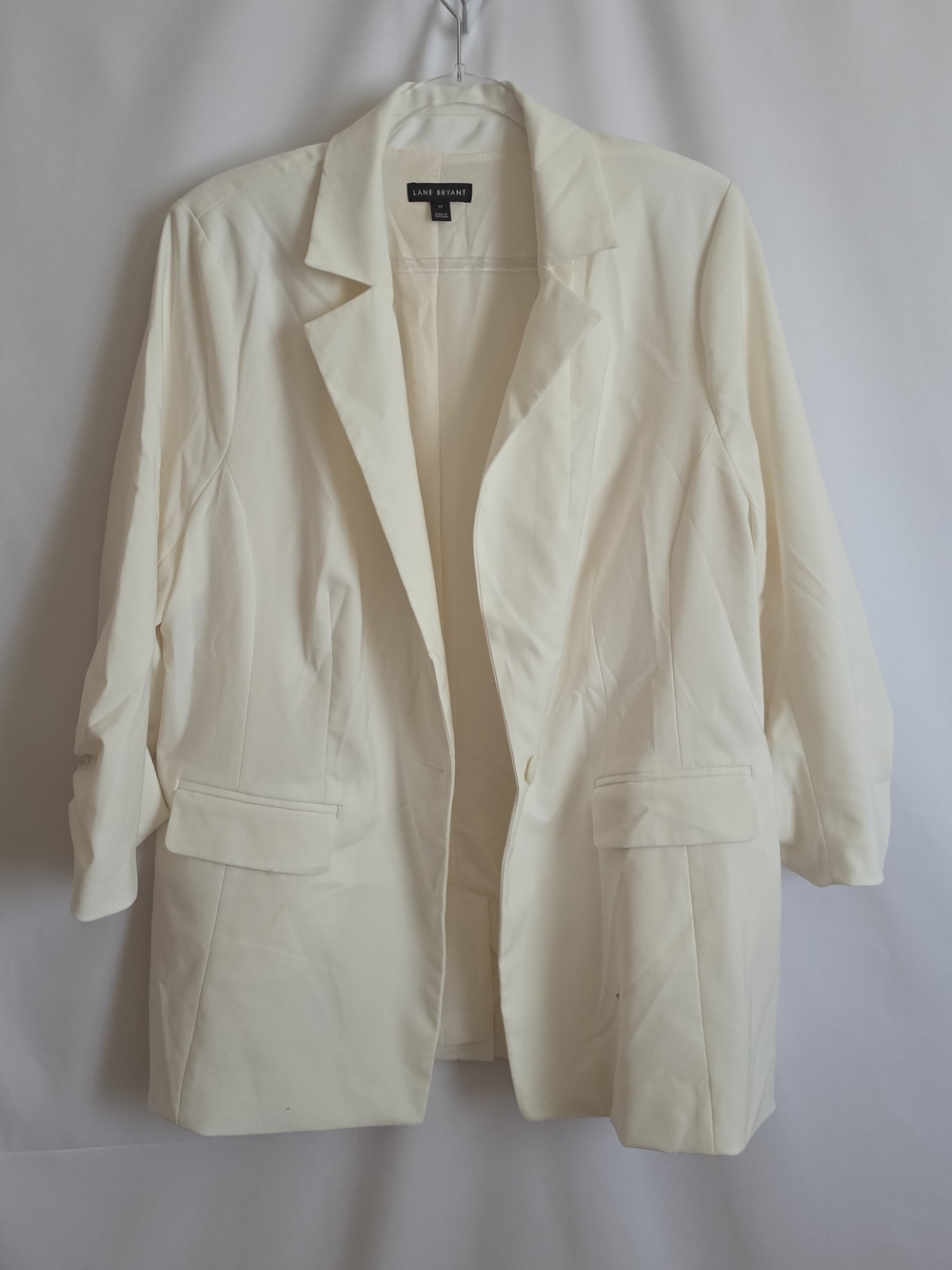 Lane Bryant Ivory Longline Blazer